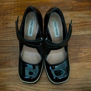 Steve Madden Heels  / Twice Black Patent Heels / Size 6.5